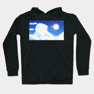 Calming Scene Above the Clouds - Relaxing Anime Scenery Hoodie